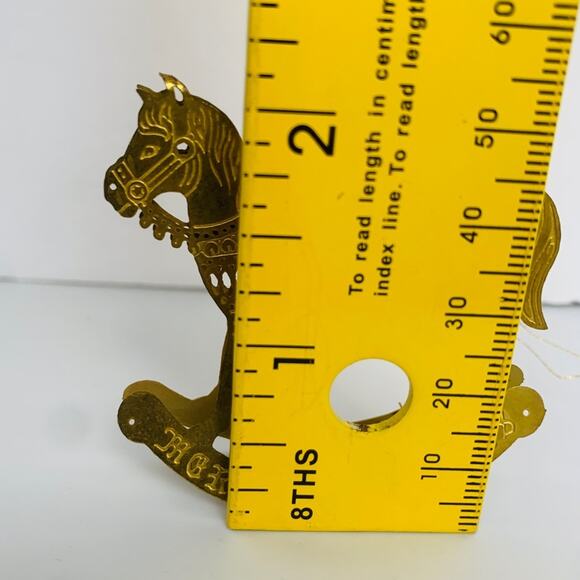 Vintage Brass Rocking Horse Ornament - Picture 7 of 7